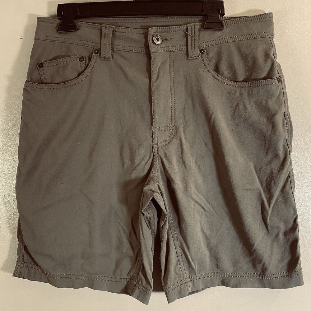 Prana Brion II Shorts Mens 32 X9 Outdoor Hiking Brown Performance M3BRIO113